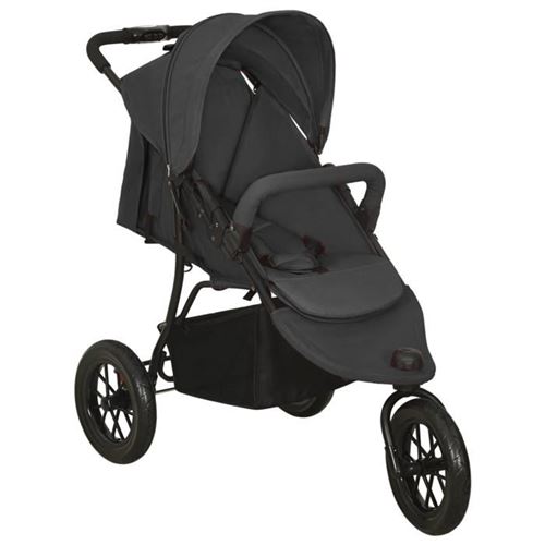 vidaXL Poussette pour bébé Anthracite Acier10260