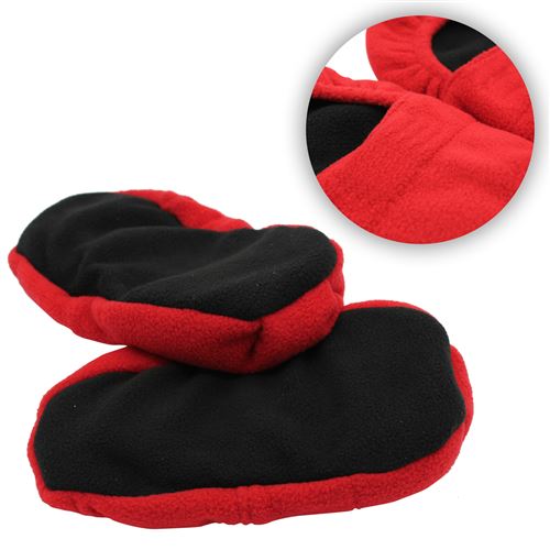 Paire chaussons chauffants micro-ondes rouge - Autres vêtements goodies -  Achat & prix