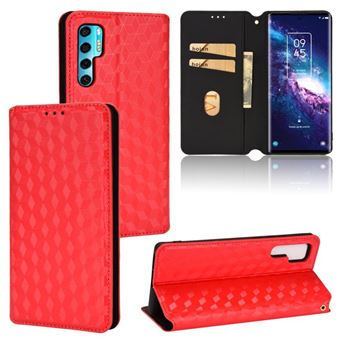 Coque pour TCL 20 Pro 5G Housse en 3D Cuir PU Pochette Portefeuille Magnétique Etui de Protection Fermeture Flip Case Compatible avec TCL 20 Pro 5G ZURSANA Rouge - 1
