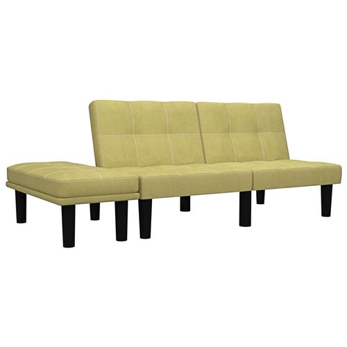 vidaXL Canapé à 2 places Vert Tissu