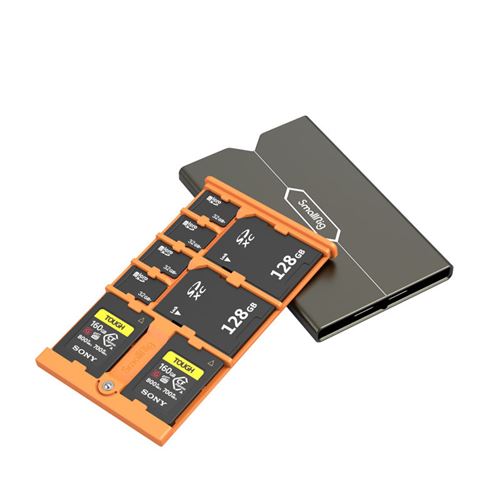 Estuche para tarjetas de memoria SmallRig para tarjetas Sony CFexpress tipo A, tarjetas SD, tarjetas Micro SD para cámaras de acción, Drones, cámara Rig -4107