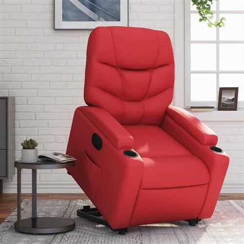 Vidaxl Rouge Fauteuil Inclinable - Similicuir - Image 2