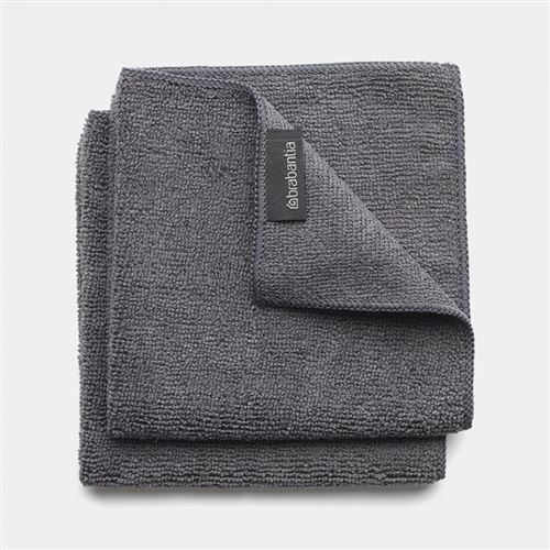 Kit de 2 chiffons microfibre - Brabantia - - Tissus
