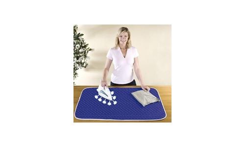 WENKO Nappe de repassage, Tapis de repassage, 65x100 cm, bleu