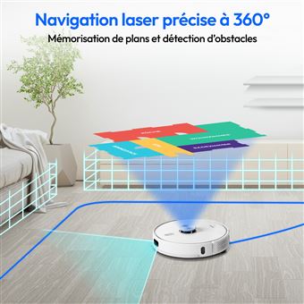 Serpillières De Rechange Pour Robot Aspirateur MEDION X41 SW/X42 SW+ - Lot De 10 En Microfibre Bleue