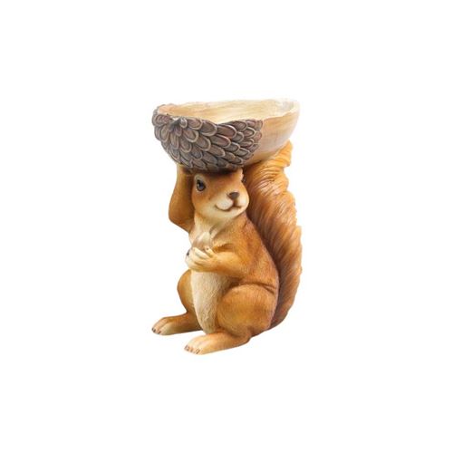 Farmwood Animals - Ecureuil en résine avec bol sur la tête