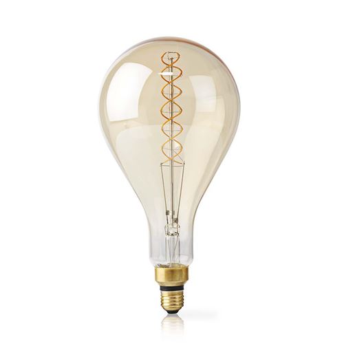Nedis LED Filament Bulb E27, Dimmable Circular-Shaped Retro Bulb, 280 Lumen, 5W, Warm White 2000K, 330 Degree Beam, Eco-Friendly Glass, 20,000H Lifetim