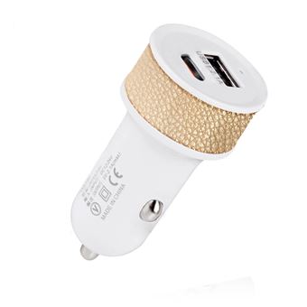 Chargeur Voiture Allume-cigare double charge port USB2 15W et USB-C 25W  Blanc pour OPPO A53 4G 6.5/OPPO A54 5G CPH2195 6.5-Visiodirect - Chargeur  pour téléphone mobile - Achat & prix