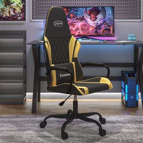 Vidaxl Noir Chaise De Jeu - /Doré - Image 3