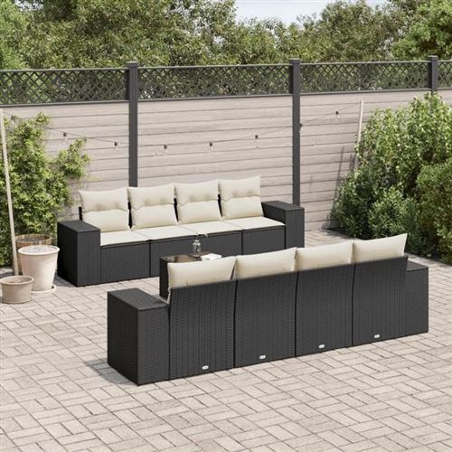 Non Communiqué Noir Salon De Jardin Modulable Vidaxl 9 Pieces Resine Tressee 62 X 55 X 69 Cm 1 Personnes