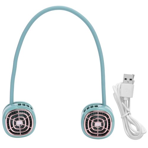 Ventilateur portatif de cou par USB 5,5 x 5,5 x 4,5 cm-vert