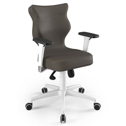 Entelo Chaise de bureau ergonomique Perto VE03 Gris et blanc