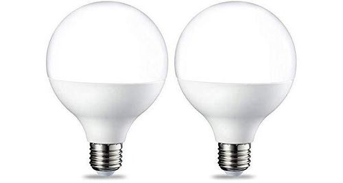 Amz basics lot de 2 ampoules led e27 globe, avec culot à vis edison g93, 14,5 w (équivalent à 100 w), blanc chaud vif
