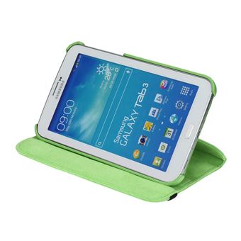 doupi Rotatif Housse pour Samsung Galaxy Tab 3 Lite 7 pouces Deluxe 360 Degres Smart Coque de Protection Simili Cuir Coque Cover et Case vert Housse Tablette Achat prix fnac