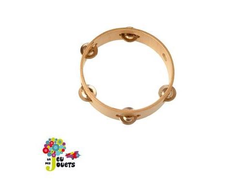 Tambourin Cymbales En Bois Instrument De Musique Enfants