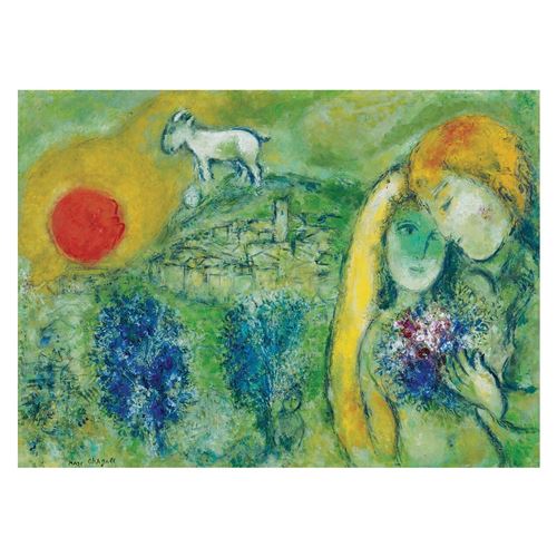 Puzzle Eurographics - Marc Chagall : Les Amoureux de Vence, 1000 pièces