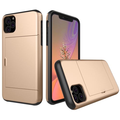 Coque en TPU hybride avec fente pour carte or pour votre Apple iPhone XR 6.1 pouces (2019)