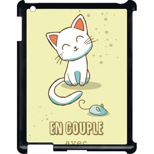 Coque Apple Ipad 3 En Couple Avec Mon Chat Fond Jaune 2