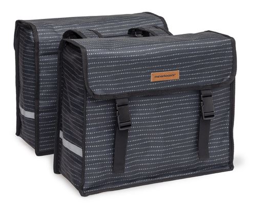 New Looxs double pannier Fiori Nomi 30 litres de polyester noir