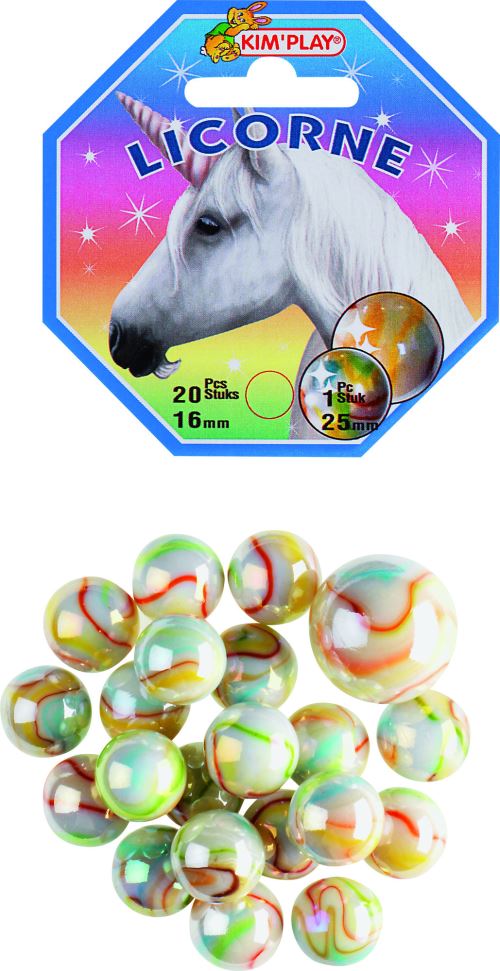 20 avec 1 billes licorne