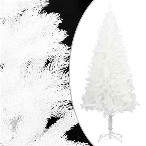 VidaXL Sapin de No&euml;l Artificiel avec Support Blanc 240 cm PE