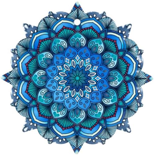 Sous plat en Céramique et Liège Mandala 18 cm