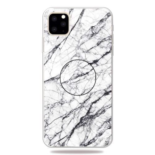 Coque en TPU motif de marbre souple noir/blanc pour votre Apple iPhone XS Max (2019) 6.5 pouces