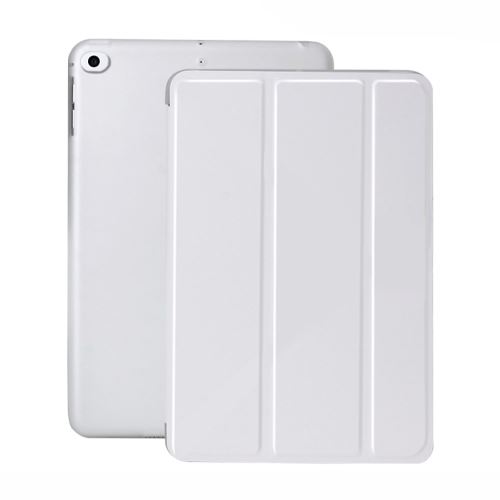 Générique Blanc Etui En Pu + Tpu Peau De Nappa Avec Support Tripliure Pour Votre Apple Ipad Mini 7.9 Pouces (2019)/Ipad Mini 4 - Image 1