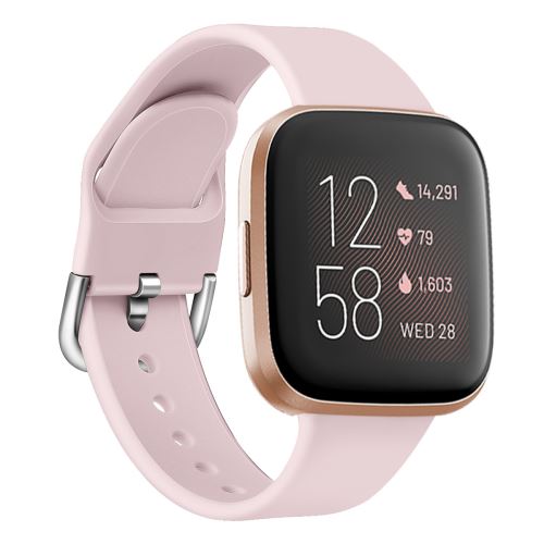 Bracelet Sport en Silicone Remplacement pour Fitbit Versa 2 - Rose clair (Taille L)