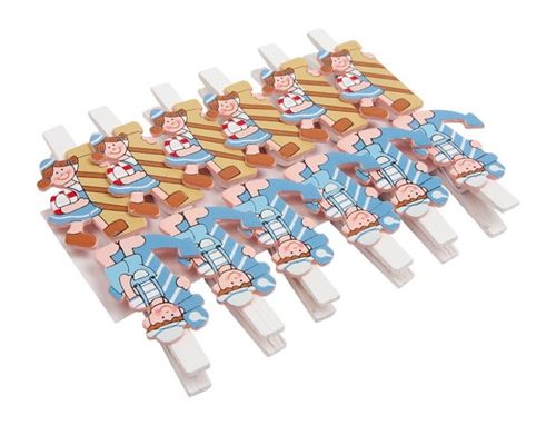 Small Foot memo-clips Maritime 36 pièces 4 cm
