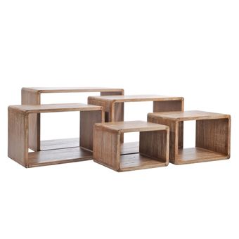 Set De 5 Tables Gigognes Bois Naturel Girolle Achat Prix Fnac