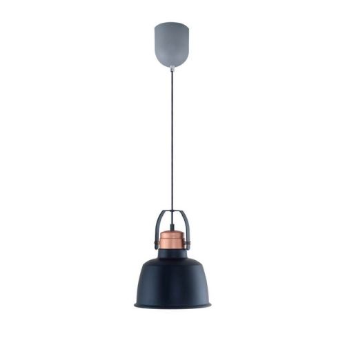 HOMEMANIA Lampe à Suspension Bex Chandelier - de Plafond - Noir en Métal, 22 x 22 x 120 cm, 1 x E27, 40W