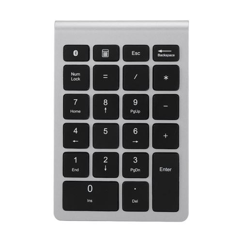 Générique Noir Bt304 Mini Clavier Sans Fil À 22 Touches Clavier Numérique Bluetooth 3.0 (Argent )