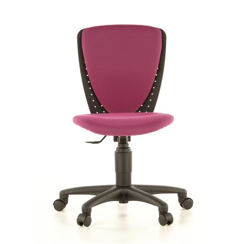 Siège de bureau enfant / Siège pivotant HIGH S'COOL 3D, tissu maille rose