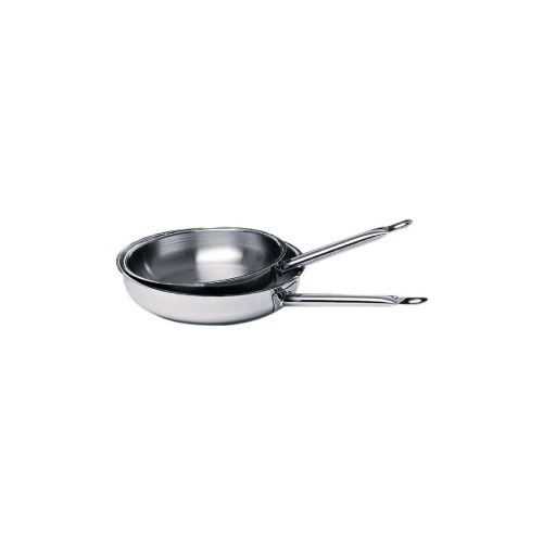 Poele A Frire Inox Baumalu - O 28 Cm - Gris - Tous Feux Dont Induction