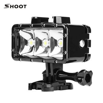 Docooler Shoot Xtgp253 Lampe Led De Plongee Portable 3 Modes D Eclairage 30m Etanche Batterie Rechargeable Integree De 1200mah Pour Gopro Hero 7 6 5 4 Pour Les Cameras D Action Sjcam Xiaomi Yi Sports Accessoires