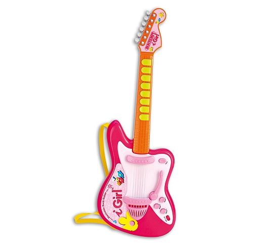 Guitare rock électronique rose 56 cm - bontempi