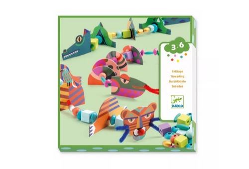Kit créatif Djeco - Enfilage - Mes animaux à moi
