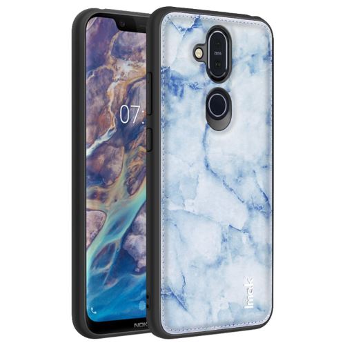 Etui en PU tissu hybride antidéflagrant bleu pour votre Nokia 7.1 Plus/X7
