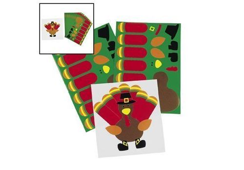 Stickers Make-A-Turkey - Stickers enfants papeterie