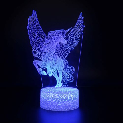 Stack Lampe 3D Tactile Veilleuses Enfant 7 Couleurs Avec Telecommande - Licorne #755 - Image 1