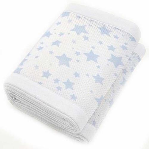 Breathable Baby Tour de Lit Double Face en Maille Etoile - Bleu
