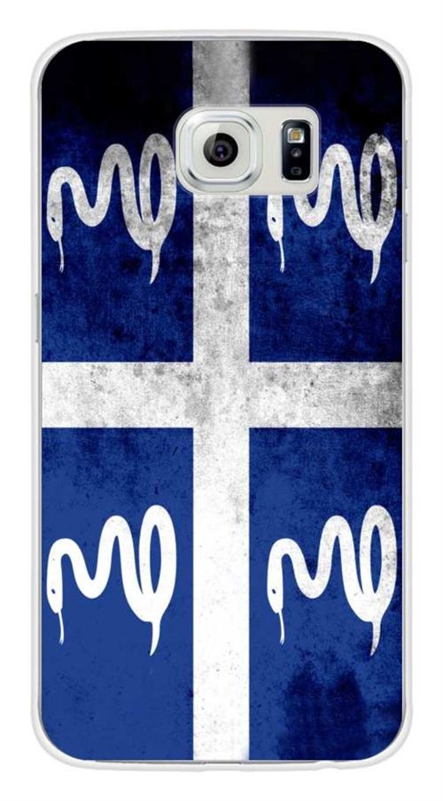 Coque en silicone imprimée compatible Samsung Galaxy S6 Drapeau Martinique