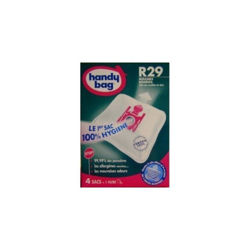 Handy bag r29 sac aspirateur microfibre anti-allergène + filtre moteur rowenta tonixo artec
