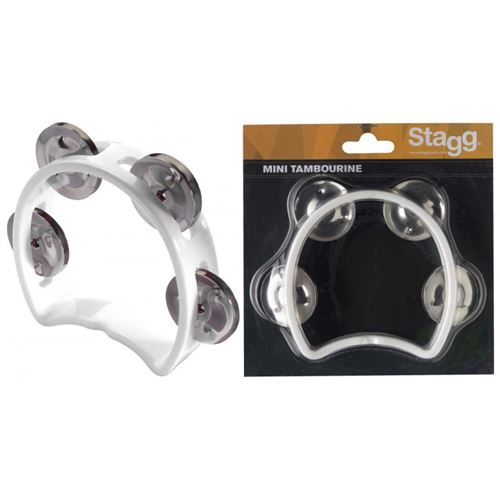 STAGG MINI TAMBOURIN 4 CYMB BLANC