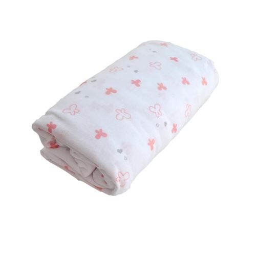 DOUX NID Drap Housse Imprimé Lapinou - 70x140 Cm