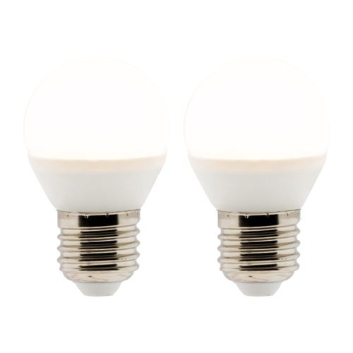 Elexity - Lot de 2 ampoules LED sphériques E14 - 5W - Blanc chaud - 400 Lumen - 2700K - A++ - Zenitech