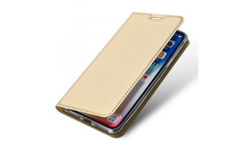 Etui folio pour iPhone XR gold avec rabat latéral et fonction stand