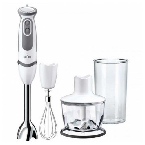 Mixeur plongeant blanc 750W - Préparation rapide soupe et mixer aliments