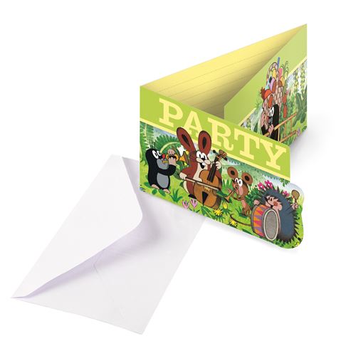 Amscan invitations avec enveloppe Mollet 8 x 14 cm 8 pièces